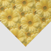 Papier de soie cadeau floral Marguerite jaune (Détail)