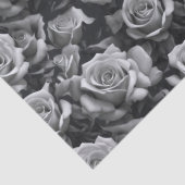 Papier de soie cadeau Rose Noir & Blanc (Détail)
