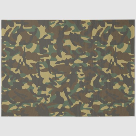 Papier de soie camouflage forêt (Recto)
