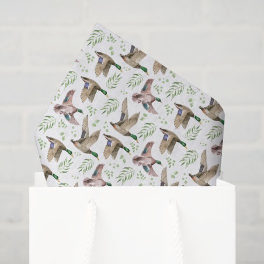 Papier de soie Canard colvert (Sac cadeau)