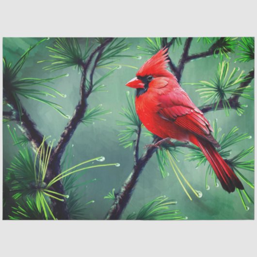 Papier de soie Cardinal Rouge (Recto)