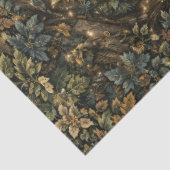 Papier de soie cerf blanc bois enchanté (Détail)