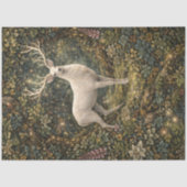 Papier de soie cerf blanc bois enchanté (Recto)