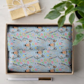 Papier de soie chat gribouillé bleu (Cadeau)