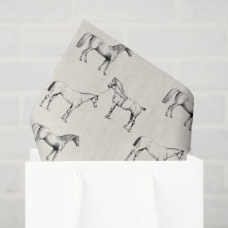 Papier de soie cheval pour sacs-cadeaux et artisan