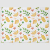 Papier de soie Citrons à l'aquarelle et Popsicles (Recto)