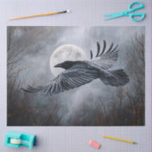 Papier de soie corbeau gothique pour découpage (Artisanat)