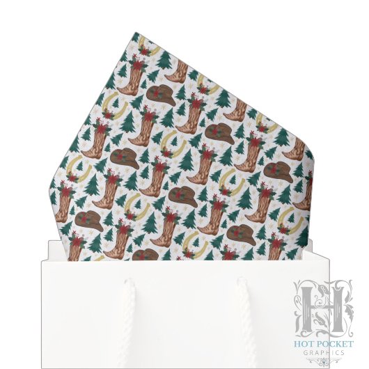 Papier de soie Cowboy Noël