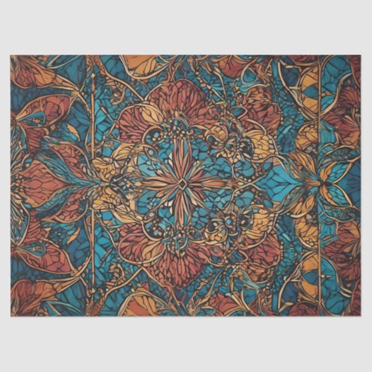 Papier de soie d'art marocain (Recto)