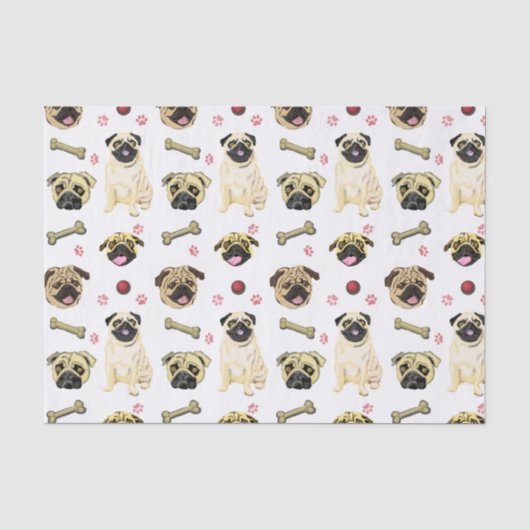 Papier de soie d'art Pug (Recto)