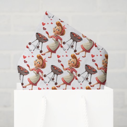 Papier de soie de cuisson de coeurs de la Saint-Va (Sac cadeau)