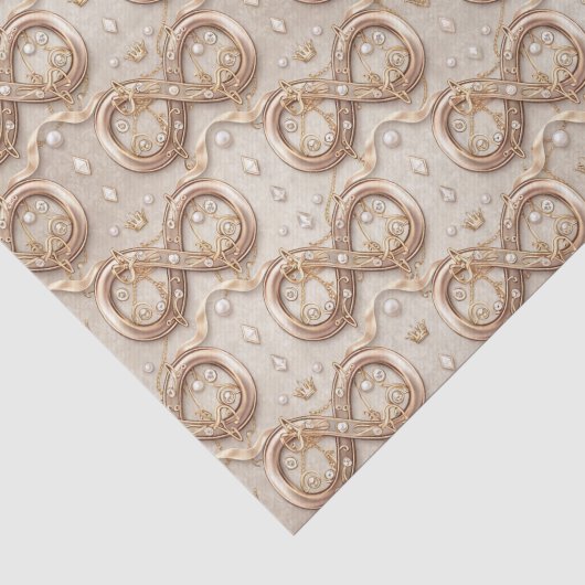 Papier de soie de mariage or infini (Détail)