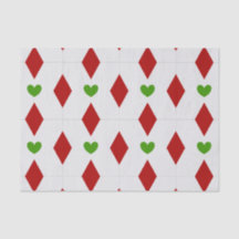 Papier de soie de Noël à motif de coeurs | Emballa