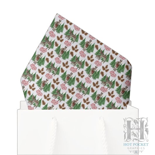Papier de soie de Noël Âne Rustique