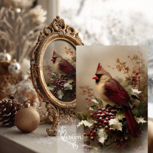 Papier de soie de Noël Cardinal Holly Berries