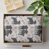 Papier de soie de Noël Chien Noir (Cadeau)