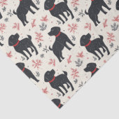 Papier de soie de Noël Chien Noir (Détail)