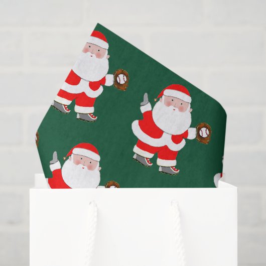 Papier de soie de Noël de baseball (Sac cadeau)