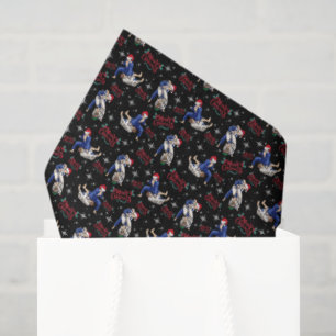 Papier de soie de Noël Jiu Jitsu noir