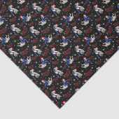 Papier de soie de Noël Jiu Jitsu noir (Détail)