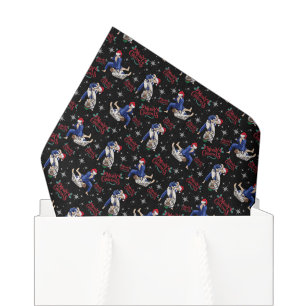 Papier de soie de Noël Jiu Jitsu noir