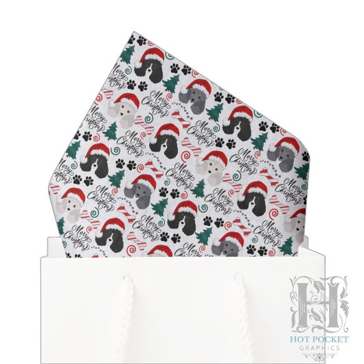 Papier de soie de Noël Parti Poodle