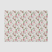 Papier de soie de Noël Pinècones & Café (Recto)
