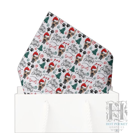 Papier de soie de Noël pour Grand Danois