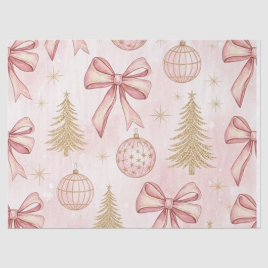 Papier de soie de Noël Rose Gold (Recto)