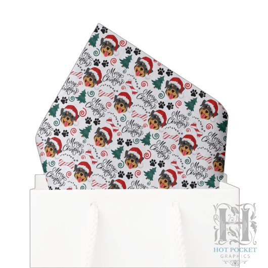 Papier de soie de Noël Rottweiler