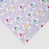 Papier de soie de Pâques aux visages de lapin et e (Détail)