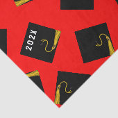Papier de soie de remise des diplômes rouge (Détail)