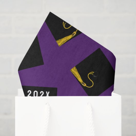 Papier de soie de remise des diplômes violet (Sac cadeau)