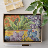 Papier de soie de soie antique de fleur (Cadeau)