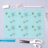 Papier de soie de soie atomique bleu de Starbursts (Artisanat)