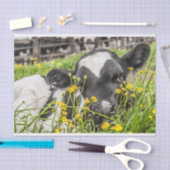 Papier de soie de soie avec l'image du veau en (Artisanat)