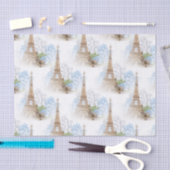 Papier de soie de soie blanc d'hortensia de bleu (Artisanat)