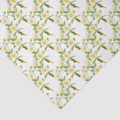 Papier de soie de soie blanc floral d'art de rose (Détail)