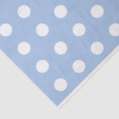 Papier de soie de soie bleu-clair avec le pois (Détail)