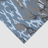 Papier de soie de soie bleu de Camo (Détail)