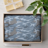 Papier de soie de soie bleu de Camo (Cadeau)