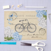 Papier de soie de soie bleu de carte postale de (Artisanat)