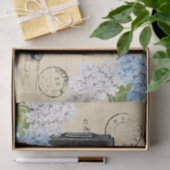 Papier de soie de soie bleu de carte postale de (Cadeau)