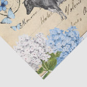 Papier de soie de soie bleu de carte postale de (Détail)