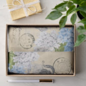 Papier de soie de soie bleu de carte postale de (Cadeau)