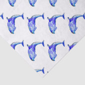 Papier de soie de soie bleu de dauphin (Détail)