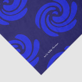 Papier de soie de soie bleu de remous (Détail)