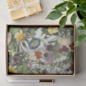 Papier de soie de soie botanique de collage (Cadeau)