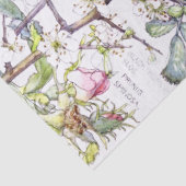 Papier de soie de soie botanique de fleurs de (Détail)