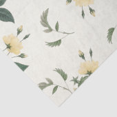 Papier de soie de soie botanique de roses jaunes (Détail)